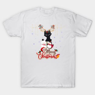 Merry Christmas to the cutest black cat ,PNG Clip Art Instand Download ,Cat Lover Gift, Cat Mom, Xmas Gift T-Shirt